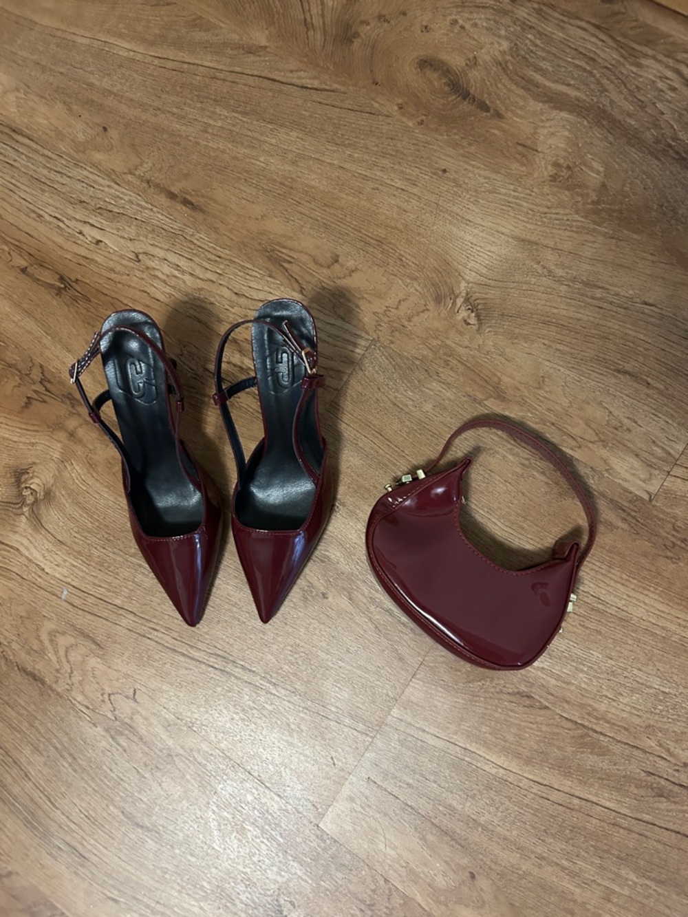 Patent Pointed Slingback Heels